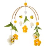 Yemaesre - mobile bb en bois + pelote de laine, carillon eolien, table a langer, clochette de lit suspendue, ...