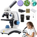 Yemaesre - sw100 microscope composite 40x - 1000x pour enfants débutants, avec tête monoculaire rotative, ... Yemaesre - sw100 microscope composite 40x - 1000x pour enfants débutants, avec tête monoculaire rotative, ...