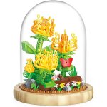 Youy - 611 pices bloc de construction de fleurs avec couverture en plastique pour la dcoration de la ...