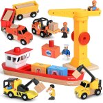 Youy - jeux de construction engins de chantier jouet avec grue jouets camion - benne jeux educatif cadeau ...