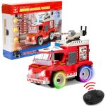 Youy - voiture tlcommande jeu de construction - moteur de pompier tlcommand, modle cduit de camion ...