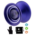 Yoyo k7 professionnel en m�tal r�actif, pour d�butants, enfants, avec 3 cordes, cadeaux, sac, gant