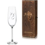 Ytfhg - champagne flute 18 anniversaire: ans cadeau flte argent avec coffret bois pour homme femme fille ...
