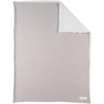 Ytfhg - noukie's - couverture plaid pour bb en tricot sherpa 75x100 cm - 100% coton bio, douce, chaude, ...