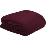 Ytfhg - - plaid - taille 130x160 cm - 100% polyester - couleur bordeaux - modle doudou - couverture ...