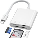 Yuhg - lecteur de carte mmoire externe sd 3 en 1 pour iphone, lecteur de carte mmoire sd et tf double ...