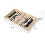 Yz04 - 36x23x3. 2cm - jeu de palet interactif avec plateau en bois, jouet de hockey, lancer rapide, pour ...