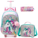 Zaino trolley scuola elementare rimovibile bambina con viaggio Zaino trolley scuola elementare rimovibile bambina con viaggio