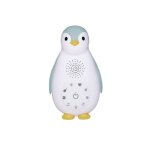 Zazu zoe le pingouin - boite a musique bluetooth avec veilleuse - bleu