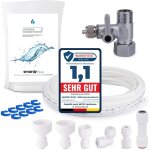 Zo004 set de raccordement universel pour conduite d'arrive d'eau - vanne d'arrt (3 / 8 x3 / 8 x1 / ...