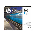 Cartouche encre cyan hp n863 500 ml f9k40a