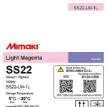 Cartouche encre éco - solvant magenta clair mimaki ss22 - 1 litre Cartouche encre éco - solvant magenta clair mimaki ss22 - 1 litre