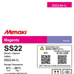 Cartouche encre co - solvant magenta mimaki ss22 - 1 litre