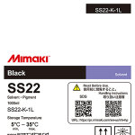 Cartouche encre �co - solvant noir mimaki ss22 - 1 litre