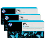 Pack de 3 cartouches encre cyan clair hp n771c 775ml b6y36a