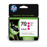 Pack de 3 cartouches encre magenta hp n712 29ml 3ed78a Pack de 3 cartouches encre magenta hp n712 29ml 3ed78a