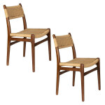 2 chaises en bois et corde cecile