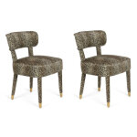 2 chaises panth�re design multicolore