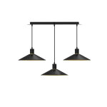 Suspension en ligne 3 lampes zinga s3