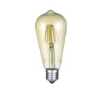 Ampoule longue led e27 déco filament 420 lm 6w jaune Ampoule longue led e27 déco filament 420 lm 6w jaune