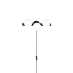 Applique design noir mat 3 boules de verre - boite � design