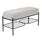 Banc milou en tissu gris
