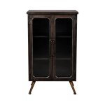 Buffet style industriel en m�tal - denza noir patin� dutchbone