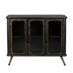 Buffet style industriel en m�tal - denza noir patin� dutchbone