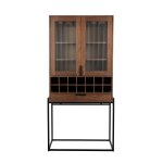 Cabinet range verres et bouteilles travis walnut