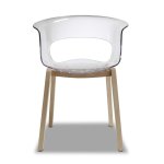 Chaise design avec pieds bois - natural miss b antishock - dco originale