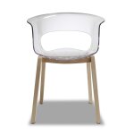 Chaise design avec pieds bois - natural miss b antishock - d�co originale