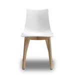 Chaise design avec pieds bois naturel - natural zebra antishock - vendu  l'unit - dco originale