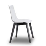 Chaise design avec pieds bois weng - natural zebra antishock blanche - vendu  l'unit - dco originale ...