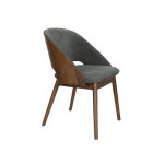 Chaise tissu et bois velore
