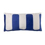 Coussin aya rectangle blanc bleu 30 x 60 cm Coussin aya rectangle blanc bleu 30 x 60 cm