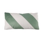 Coussin dcoratif vert et blanc 30 x 60 cm