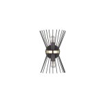 Double applique murale metal or et noir rod