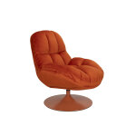Fauteuil pivotant beefy en velours