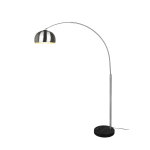 Lampadaire argentina design en arc m�tal et marbre