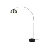 Lampadaire argentina design en arc mtal et marbre