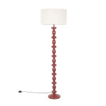 Lampadaire pim rouge h160 cm avec abat - jour tissu