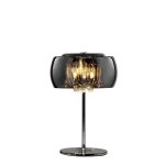 Lampe de table vapore en verre chrom