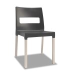 Lot 2 chaises natural maxi diva pieds bois