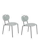 Lot de 2 chaises zuiver aspen en métal et tissu Lot de 2 chaises zuiver aspen en métal et tissu