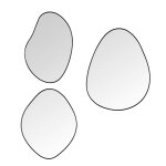 Lot de 3 miroirs viola ? design organique