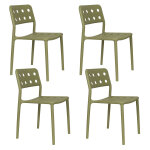 Lot de 4 chaises empilables serra