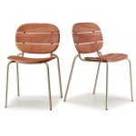 Lot de chaises outdoor sisi wood