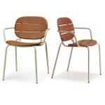 Lot deux chaises accoudoirs sisi wood