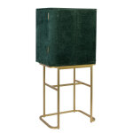 Meuble de bar velours vert ava morgana