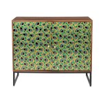 Petite armoire meena en bois et porte dco ethnique dutchbone